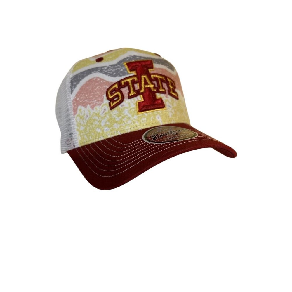Iowa State Cyclones Mesh Wave Retro Zephyr Trucker SnapBack New